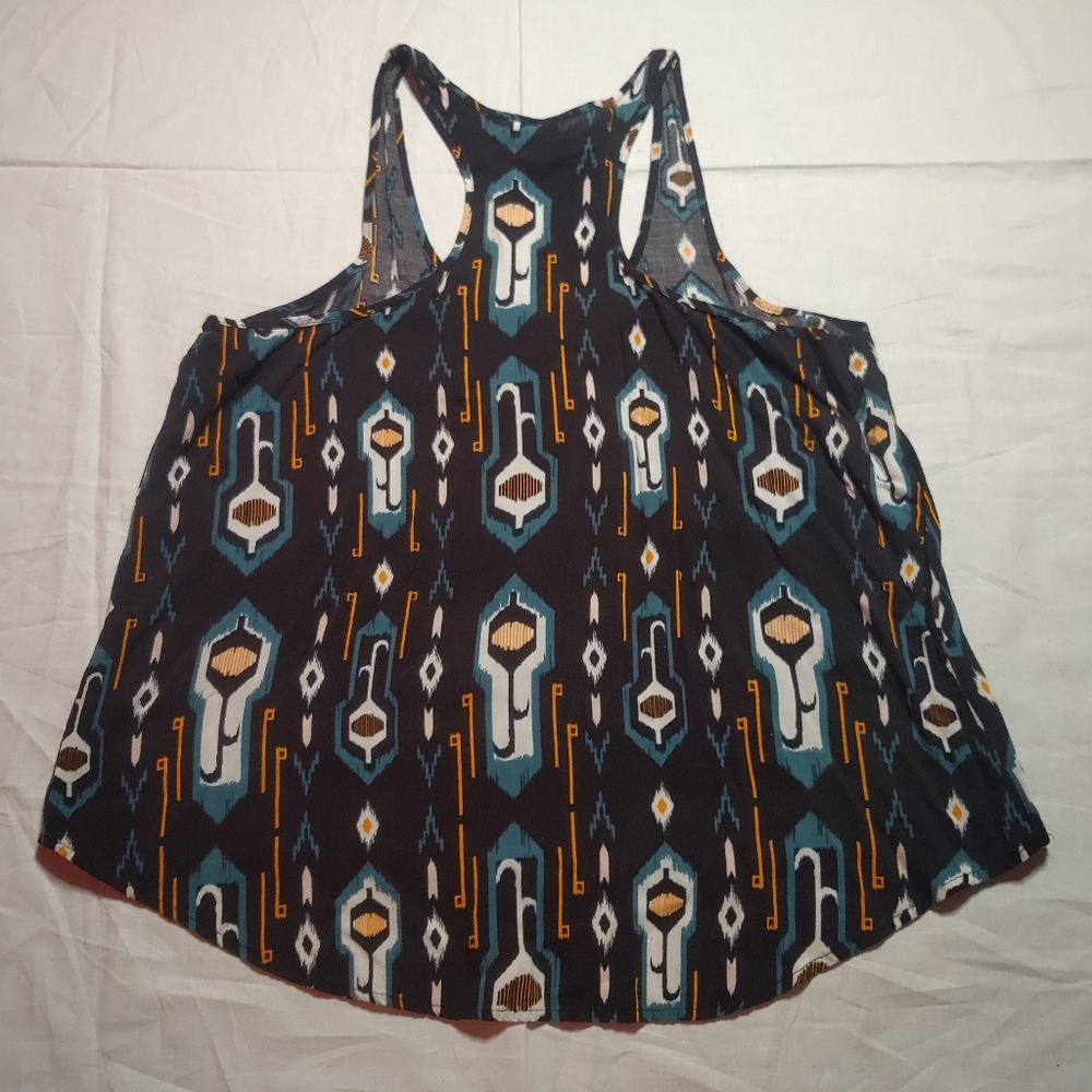 H&M Divided Tank Top Women's 8 Multicolor Geometric Round Neck Sleeveless Shirt - Picture 6 of 12